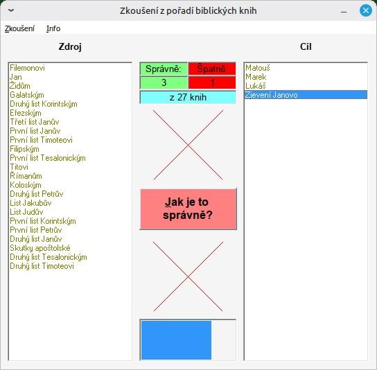 Ukázka výukového programmu Biblické knihy